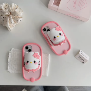 สนุก3D การ์ตูนแมวรองเท้าแตะซิลิโคนสำหรับ iPhone 15 14 13 12 11 Pro Max สำหรับ IPhone14Promax ป้องกันการวางปกอ่อนปลอก