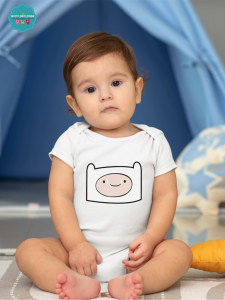 Baby Character Onesies with FREE Name Back Print  - AdventureTime Finn 2