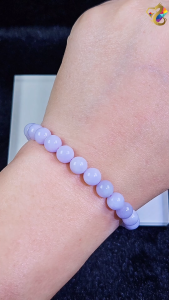 Super Premium Grade Lavender Jadeite A-Grade Bracelet