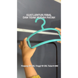 LJR Hanger baju dewasa plastik simple tebal tidak mudah patah anti slip