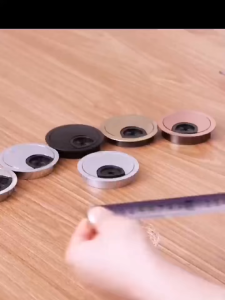 Metal threading box round computer desk cover desk zinc alloy cover 60 junction box