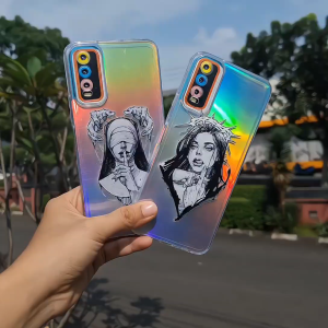 Case Hologram Fashion AEST IPHONE X XS XR 7 PLUS 8 PLUS 11 12 13 14 15 PRO PROMAX Casing Hologram Aurora DUNIA JAYA ACC