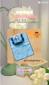 Set bantal bayi karakter murah/matras perlak set bayi 3in1/paket kado lahiran murah
