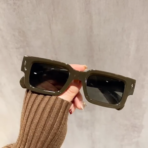 HUISHU Korean Large Frame Sunglasses Candy Color Fashion Beach Eyeglasses Sun Protection Square Sun Glasses