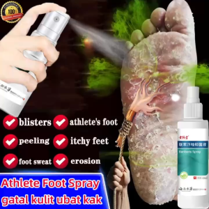 Ready stock ubat kaki berbau kulat air kaki antibacteria foot spray fungus anti fungal herb foot care original60ml腳氣噴霧劑