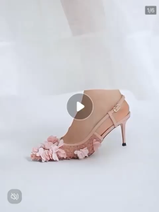 CK FLOWER HEELS 7 CM SHOES ( SIZE 35 / 36 - 40 )