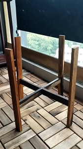 Giá đỡ chậu cây đôn chậu hoa gỗ TopChoice KT : 28 cm lọt lòng