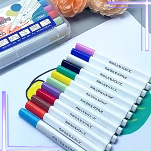 Diy ng mga bata na pininturahan ng kamay na acrylic brush marker pen student triangle pole