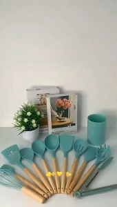 CS Spatula Silikon Utensil Set 12 in 1 / Peralatan Masak Goreng Tumis Rebus