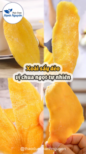 Xoài sấy dẻo không đường 1kg nguyên liệu làm kẹo nougat - Thảo Dược Hạnh Nguyên