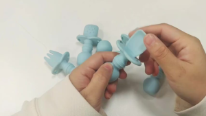 Bevavar Set Training Spoon Silicone Sendok Garpu Makan Anak Sendok Mpasi Bayi