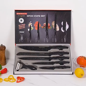 Phoenix handle stainless steel knife six piece set kitchen knife set
