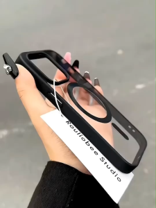 Case For iPhone 16 Pro max เคส อะคริลิค ชาร์จได้ ขอบสี สำหรับ ไอโฟน iPhone 16e 16 16Pro 16Promax 16Plus 15 15Pro 15Plus 15Promax 14 14Pro 14Plus 14Promax 13 13Pro 13Promax 12 12Pro 12Promax 11 11Pro 11Promax X Xr Xs Max 045