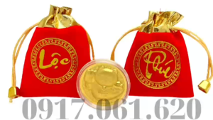 Gía Sỉ. Thỏi Mèo Thần Tài Mạ Vàng Kèm Túi Gấm Phúc Lộc Phong Thủy May Mắn làm quà tặng vô cùng ý nghĩ