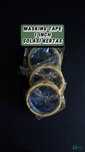 Lakban Solasi Solatip Kertas Masking Tape Twister 1 inch