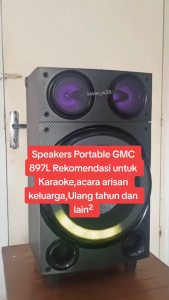 Speaker GMC 897L Speaker Portabel/Ampli Meeting BLUETOOTH 10 inch