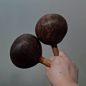 (1 PAIR) Philippine Coconut Maracas: A Unique Hawaiian Party Souvenir