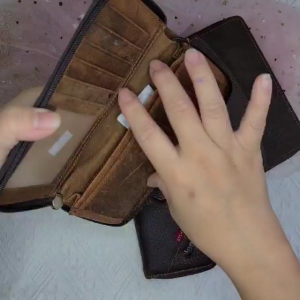 DOMPET PANJANG ZIP LELAKI KULIT LEMBU ASLI GENIUNE COW LEATHER MEN ZIPPER LONG WALLET READY STOCK IN MALAYSIA BEG DUIT LELAKI KULIT ASLI