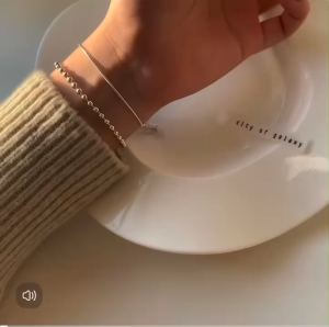 Vòng tay nữ đính đá Doudou Lắc tay bạc sợi mảnh nhiều mẫu kiểu dáng sang chảnh thời trang SZ001