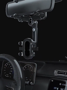 โทรศัพท์มือถือ ที่จับ รถยนต์หมุน สำหรับกระจกมองหลังและการพับเก็บได้