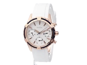[Promo] Jam Tangan Wanita Guess W0562L1 Catalina Cable Multifunction White Silicone Strap Original Garansi 2 Tahun [✔COD][100% Authentic]