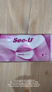 Tisu See u 50 sheet 2 ply / Tissue 50 sheets travel pack lembut mudah dibawa kemana mana