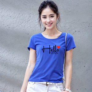 Charming เสื้อแฟชั่นเกาหลี เสื้อยืด Hello ทรงสลิมอวด หุ่นสวย รุ่น C805