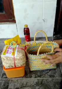 Tas Anyaman Plastik Hampers Lurik Mini (XS) Souvenir Keranjang Jinjing Tas Wanita Parcel Hantaran