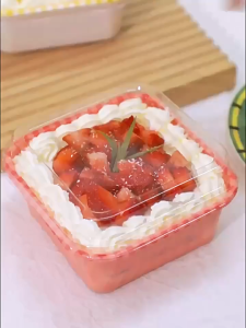 (10pcs) Tray Mika Korean Dessert Box| Kotak Cold Milk Bun| Puding| Bento| Cake Mika