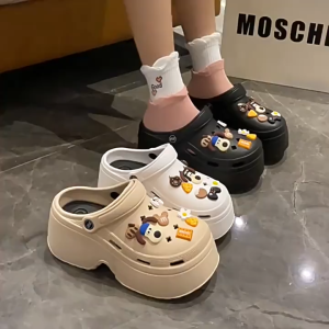 LAYTENY Sandal Kodok Dewasa Wanita & Sandal Baim Wedges Platform