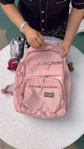CJY SHOP#4015 Fashion nylon Women`s 17inches backpack designed for middle school high school and college students.