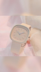 Ins style silicone watch trend glow sports student square strap high beauty watch