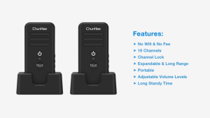 Daytech Wireless Intercom System - 16 Channels Adjustable Volume Portable with Clip Channel Lock Long Standby Time - Ideal for Home & Family Use