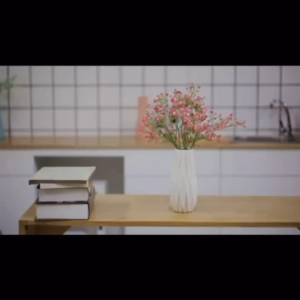 Nordic house decoration flower vase for center table piece decor flower vase aesthetic plastic vase for flowers big ceramic look vase nordic style hydroponic flower pot vase ornaments for living room wedding decorations set home decorations displayBINLU
