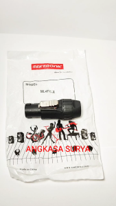 Jack Speakon Male SEETRONIC ML4FC-X Original / Jack Spikon Laki Cowok 4 pin Seetronic ML4FCX Hitam