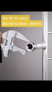 Mỏ lết nhà tắm đa năng đổi đầu cạnh cong vặn ống nước bồn nước nhà vệ sinh từ 6-68mm hợp kim nhôm siêu nhẹ siêu cứng