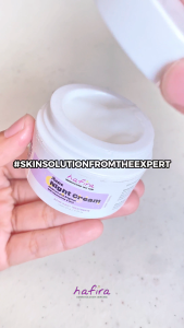 Acne Night Cream by Hafira Skincare. Merawat wajah berjerawat & menyamarkan bekas jerawat. ORI BPOM