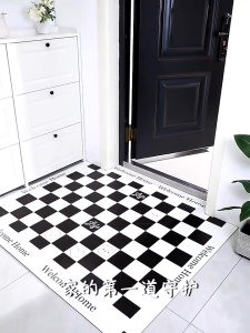 Karpet Lantai Anti Slip Ruang Tamu Aesthethic Bahan Kulit Leather Silicone Bermotif