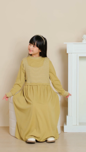 Himari Overall Anak Perempuan Knit Mewah