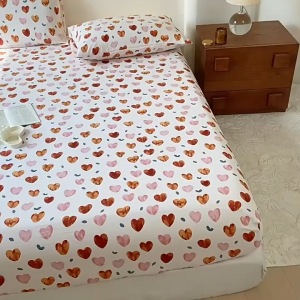 แผ่นติดตั้งลายการ์ตูน / ชุดปลอกหมอนแผ่นห่อเต็ม / วัสดุผ้าฝ้ายซัก / เหมาะสําหรับการนอนเขยิบอย่างใกล้ชิด