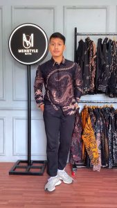 MENSTYLE BATIK - Kemeja batik pria slimfit furing Manggala lengan panjang batik pria premium