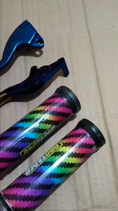 PAKET Handle twotone Handel Rem Beat Karbu Vario Karbu 110 Hitam Spacy Karbu Beat Esp Beat Pop Honda + HANDGRIP KARBON PELANGI