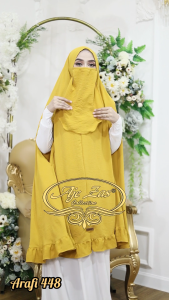 Hijab Syari Jumbo Kode ARAFI Non Pet Free Cadar Bahan Kringkel Premium By Ory AjeZas Collection