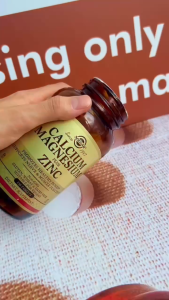 [HSD 06/2028]Viên Uống Solgar Calcium Magnesium Plus Zinc -  Hỗ Trợ Phát Triển Xương Hoạt Động Cơ Bắp Hỗ Trợ Tế Bào Thần Kinh [Lọ 100 Viên]