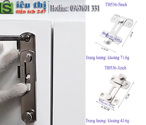 Then Cài Cửa Chốt Khóa Cửa Vật Liệu Bằng Inox Bền Bỉ Và Chắc Chắn TI0536