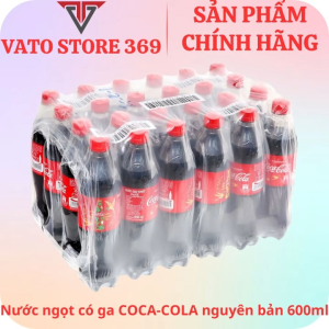 Nước ngọt có ga COCACOLA nguyên bản có đường chai 600ml