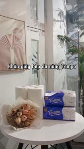 [MUA 2 LỐC GIẤY BẾP RÚT TẶNG 1 GÓI GIẤY RÚT] Khăn giấy bếp đa năng siêu thấm Tempo Dạng Rút (3 gói rút/Lốc) - Thương Hiệu Đức