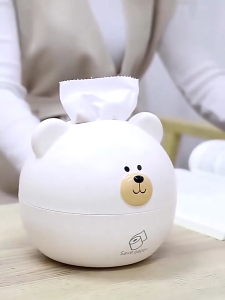 【SG】 ]ins style bear shape cute tissue box/Gift Idea Tabletop Tissue Box Paper Box/Home Living Room Bedroom Tissue Box