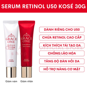 Serum dưỡng sáng da giảm nám tuổi trung niên Kose Grace One Whitening Essence 30g Nhật