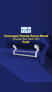 Tidy Gantungan Handuk Kamar Mandi Double Bar BAA-100 Putih